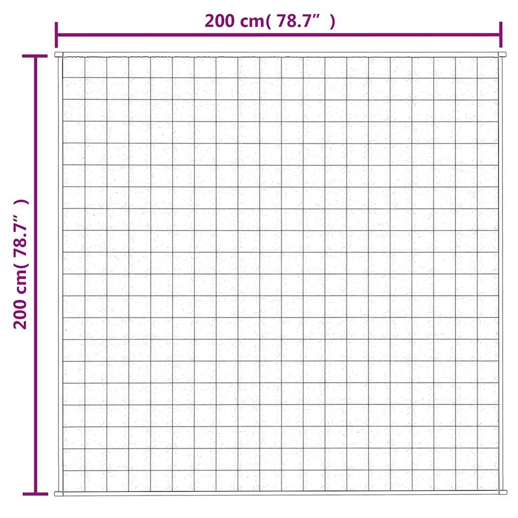 Teška deka svijetla krem 200x200 cm 13 kg od tkanine
