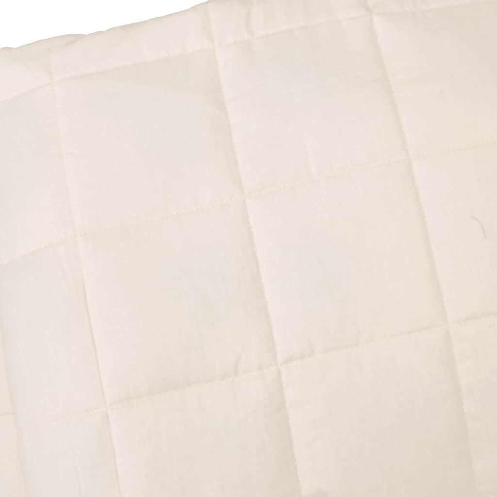 Teška deka svijetla krem 220x235 cm 11 kg od tkanine
