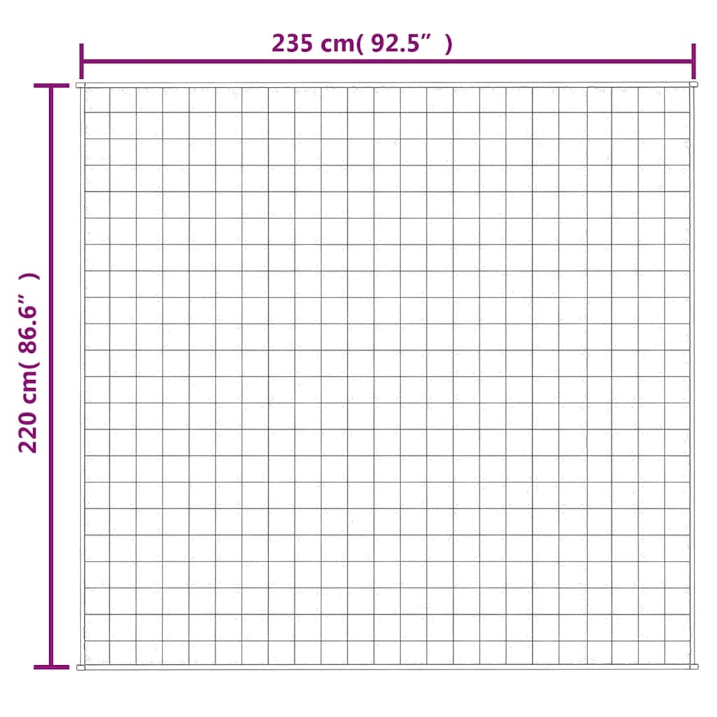 Teška deka svijetla krem 220x235 cm 15 kg od tkanine