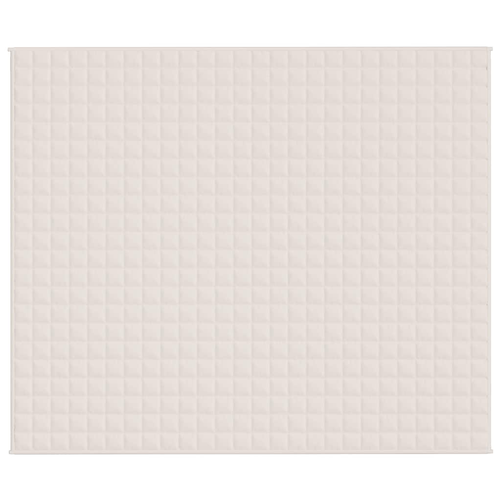 Teška deka svijetla krem 220x260 cm 11 kg od tkanine