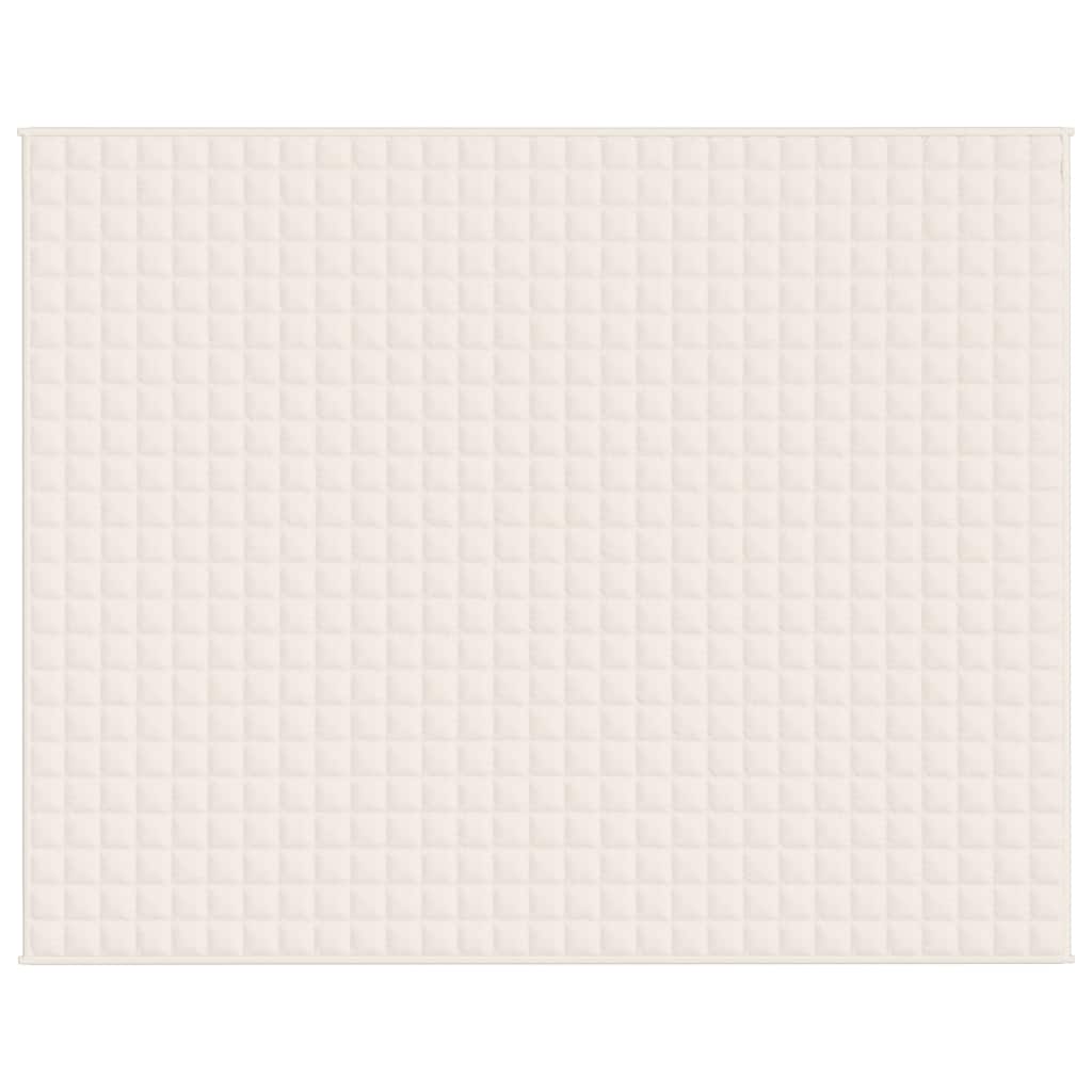 Teška deka svijetla krem 235x290 cm 15 kg od tkanine