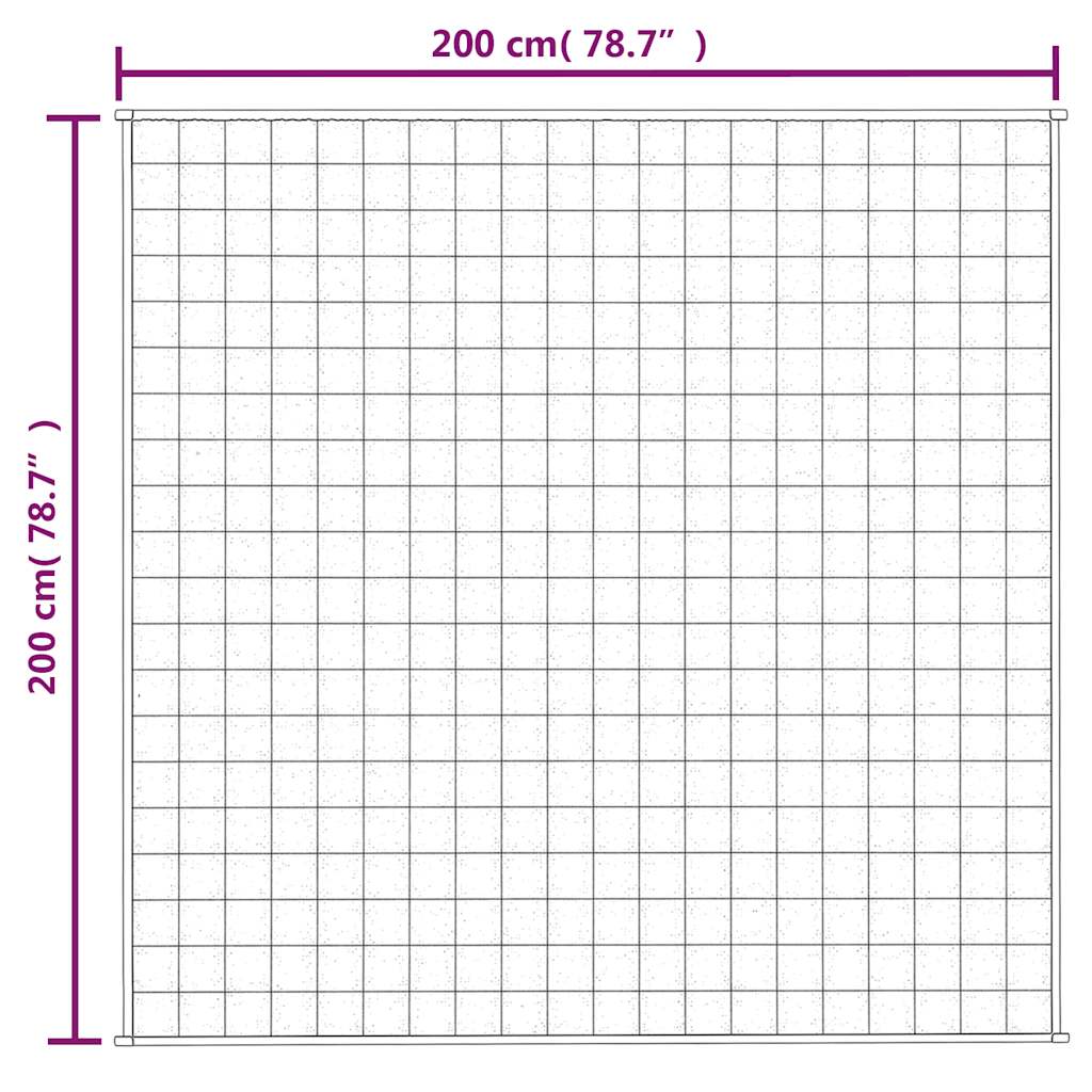 Teška deka siva 200x200 cm 13 kg od tkanine