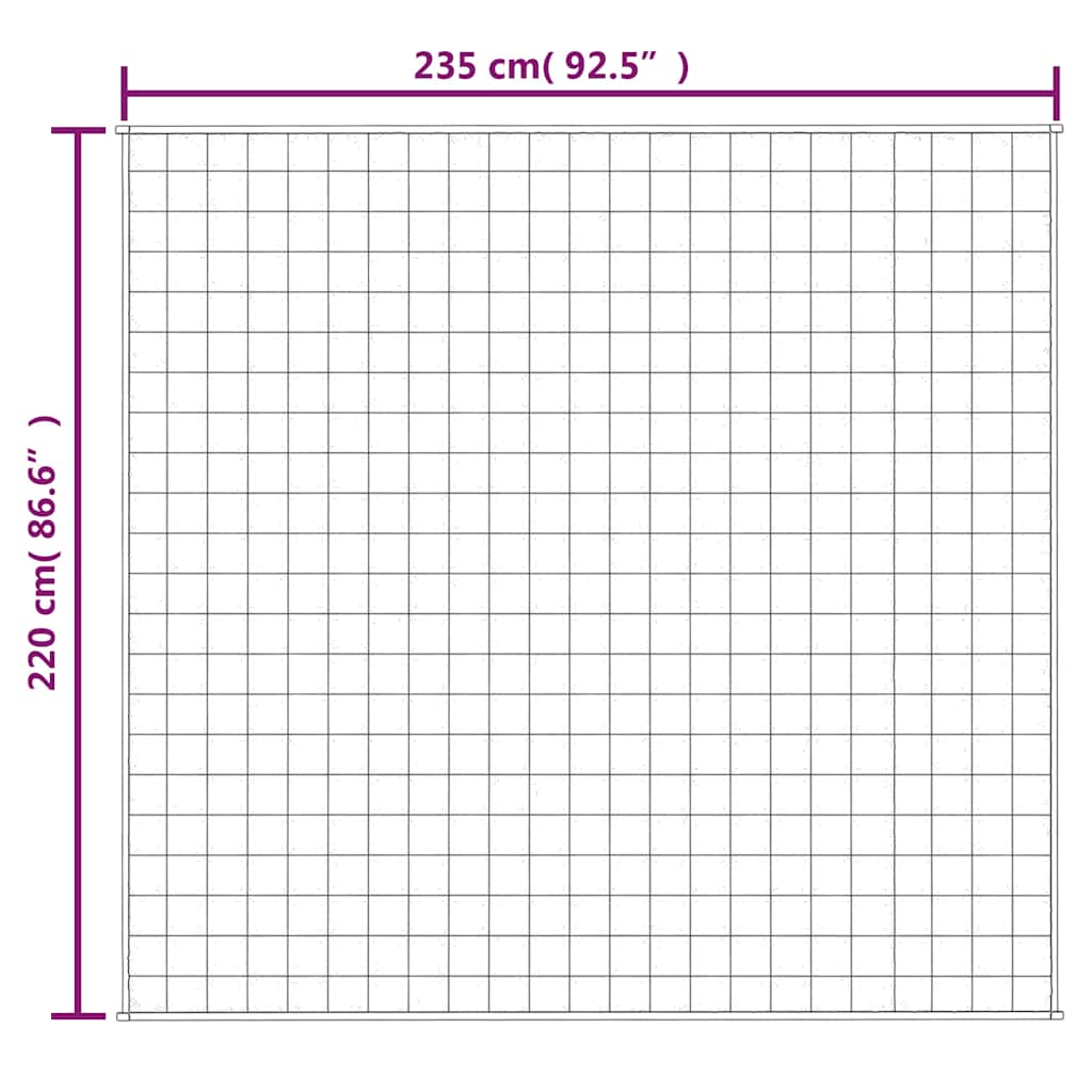 Teška deka siva 220x235 cm 15 kg od tkanine