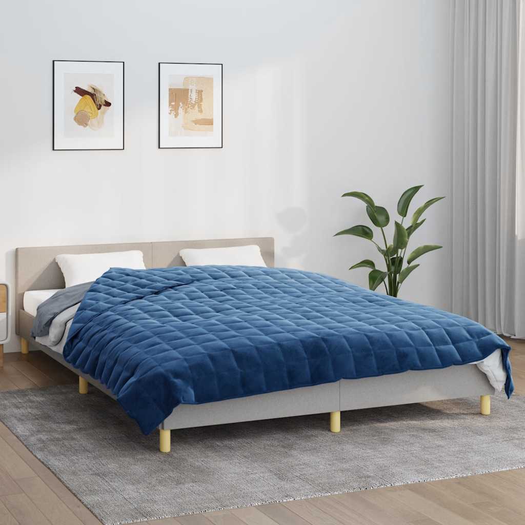 Teška deka plava 200x200 cm 13 kg od tkanine