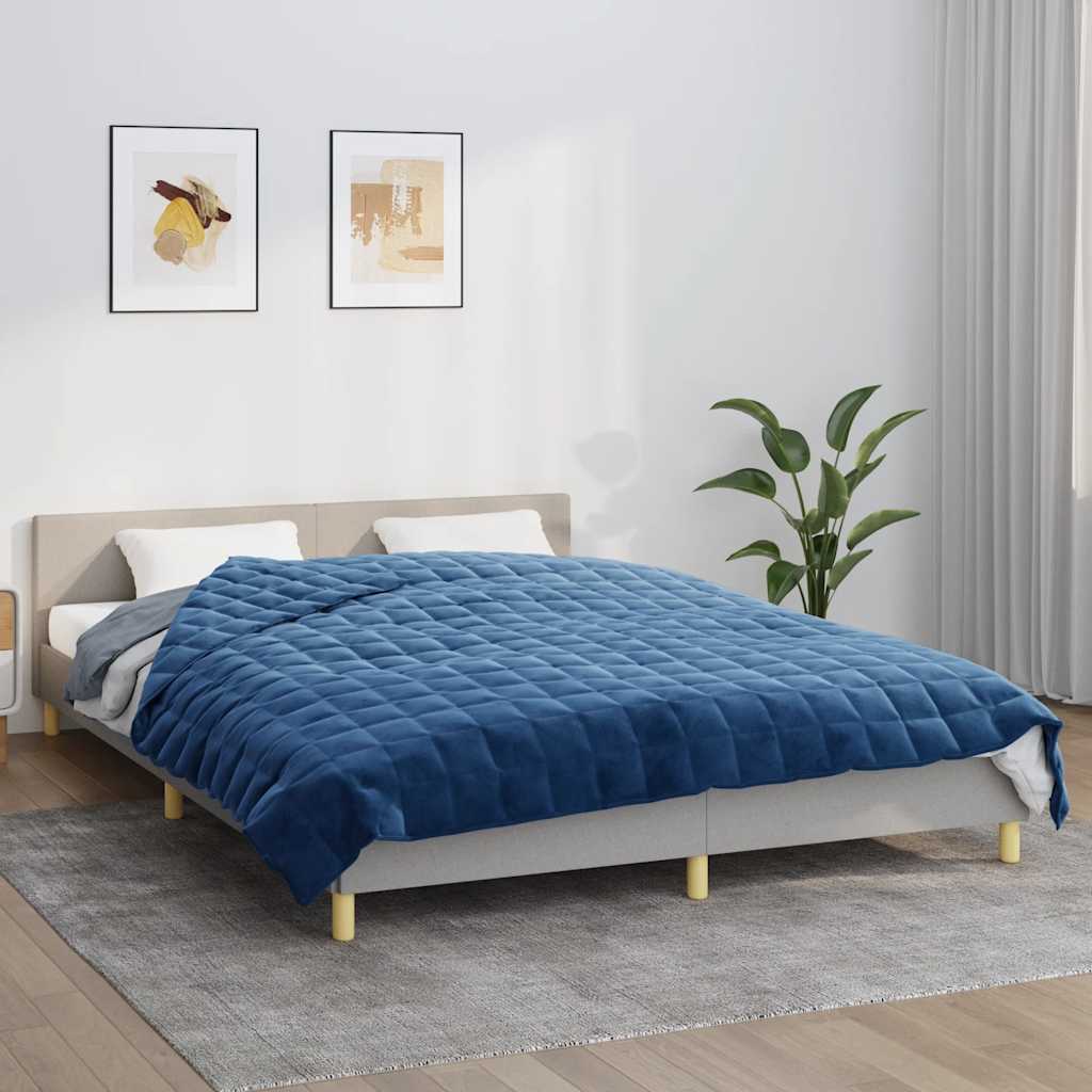 Teška deka plava 200x225 cm 13 kg od tkanine