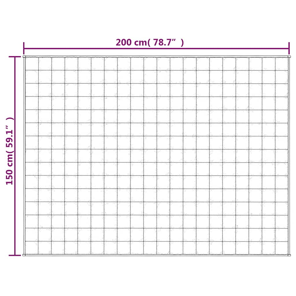 Teška deka svijetla krem 150x200 cm 11 kg od tkanine