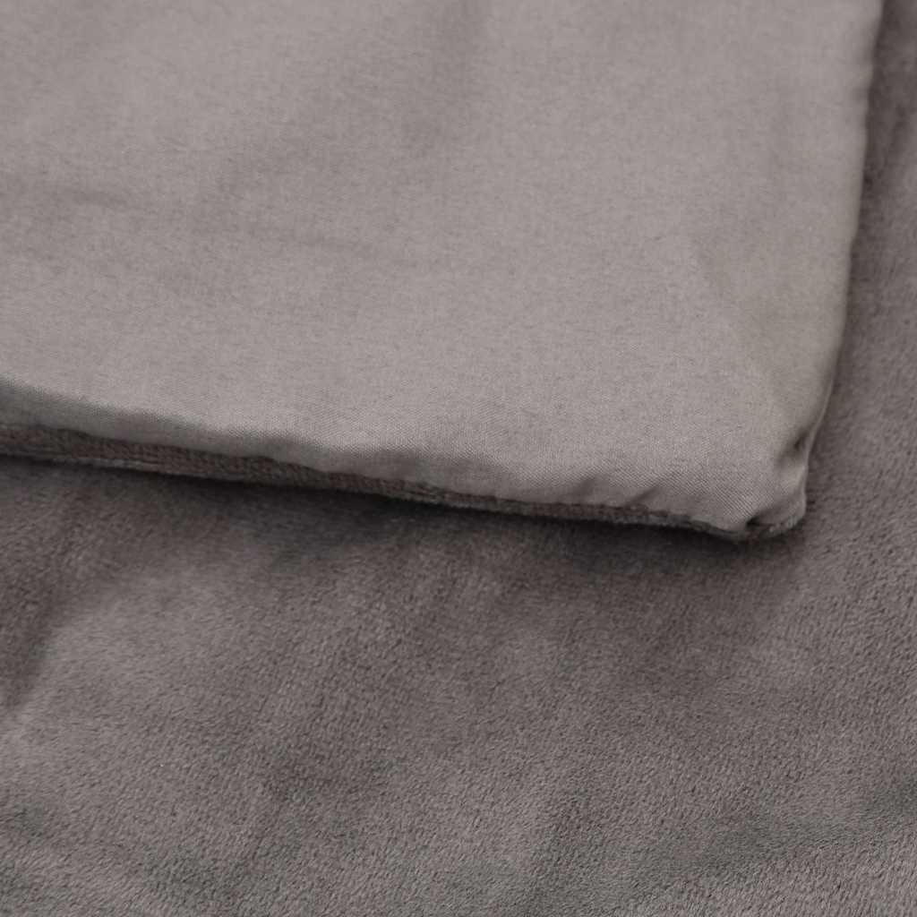 Teška deka s navlakom siva 120 x 180 cm 5 kg od tkanine