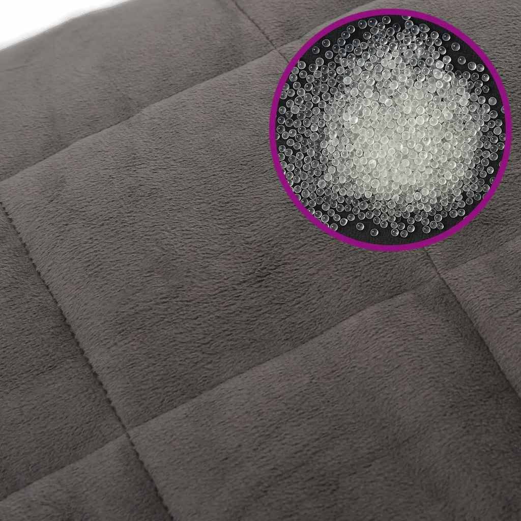 Teška deka s navlakom siva 155 x 220 cm 7 kg od tkanine