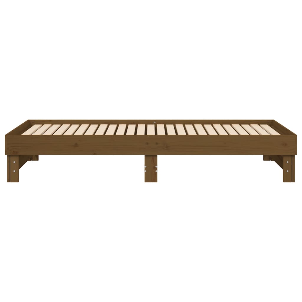 Dnevni ležaj na razvlačenje boja meda 2 x (100x200) cm borovina
