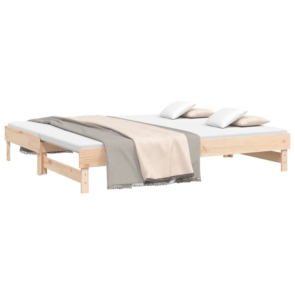 Dnevni ležaj na izvlačenje 2x (80 x 200) cm od masivne borovine