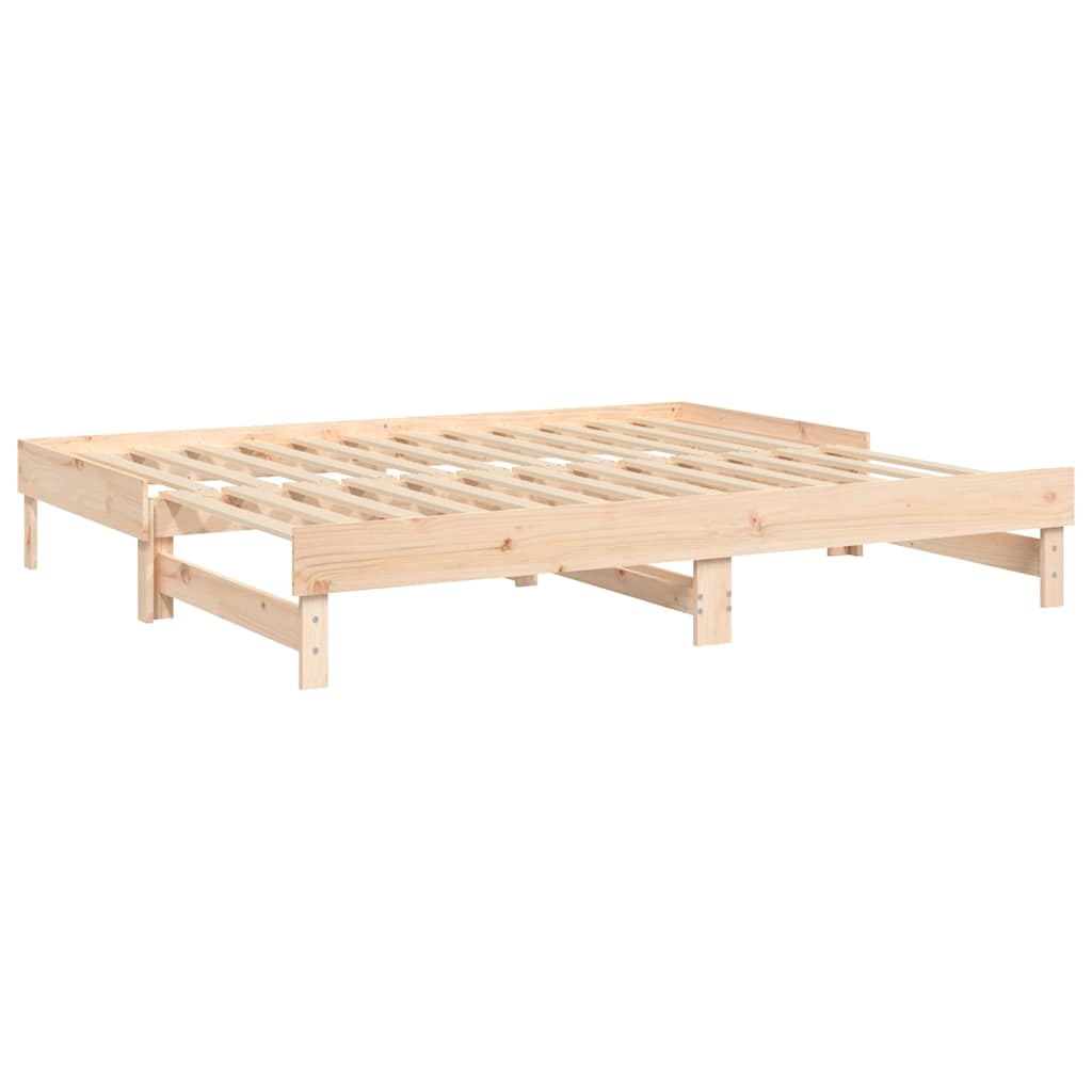 Dnevni ležaj na izvlačenje 2x (80 x 200) cm od masivne borovine
