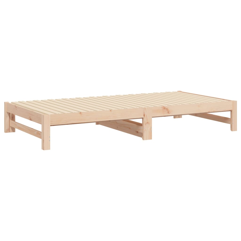 Dnevni ležaj na izvlačenje 2 x (90 x 200) cm masivna borovina