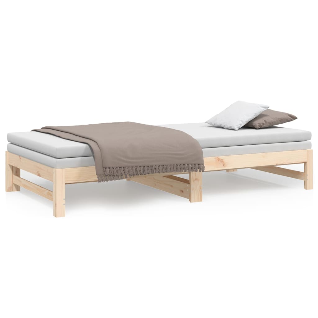 Dnevni ležaj na izvlačenje 2x (80 x 200) cm od masivne borovine