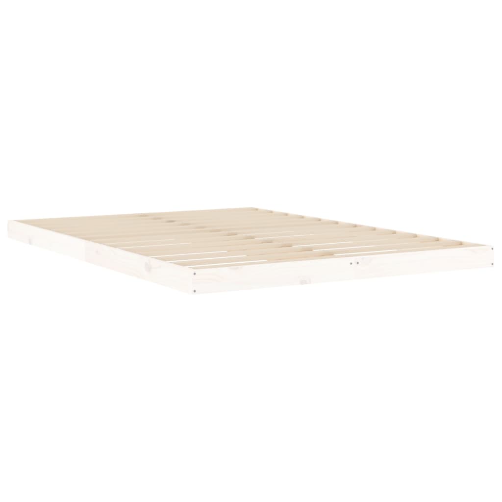 Okvir za krevet bijela 140x200 cm od masivne borovine