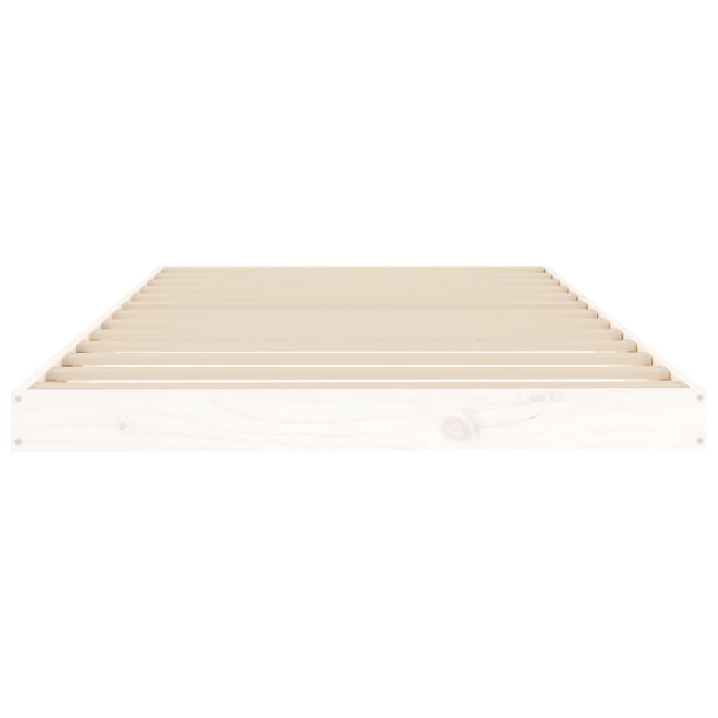 Okvir za krevet bijeli 100 x 200 cm od masivne borovine
