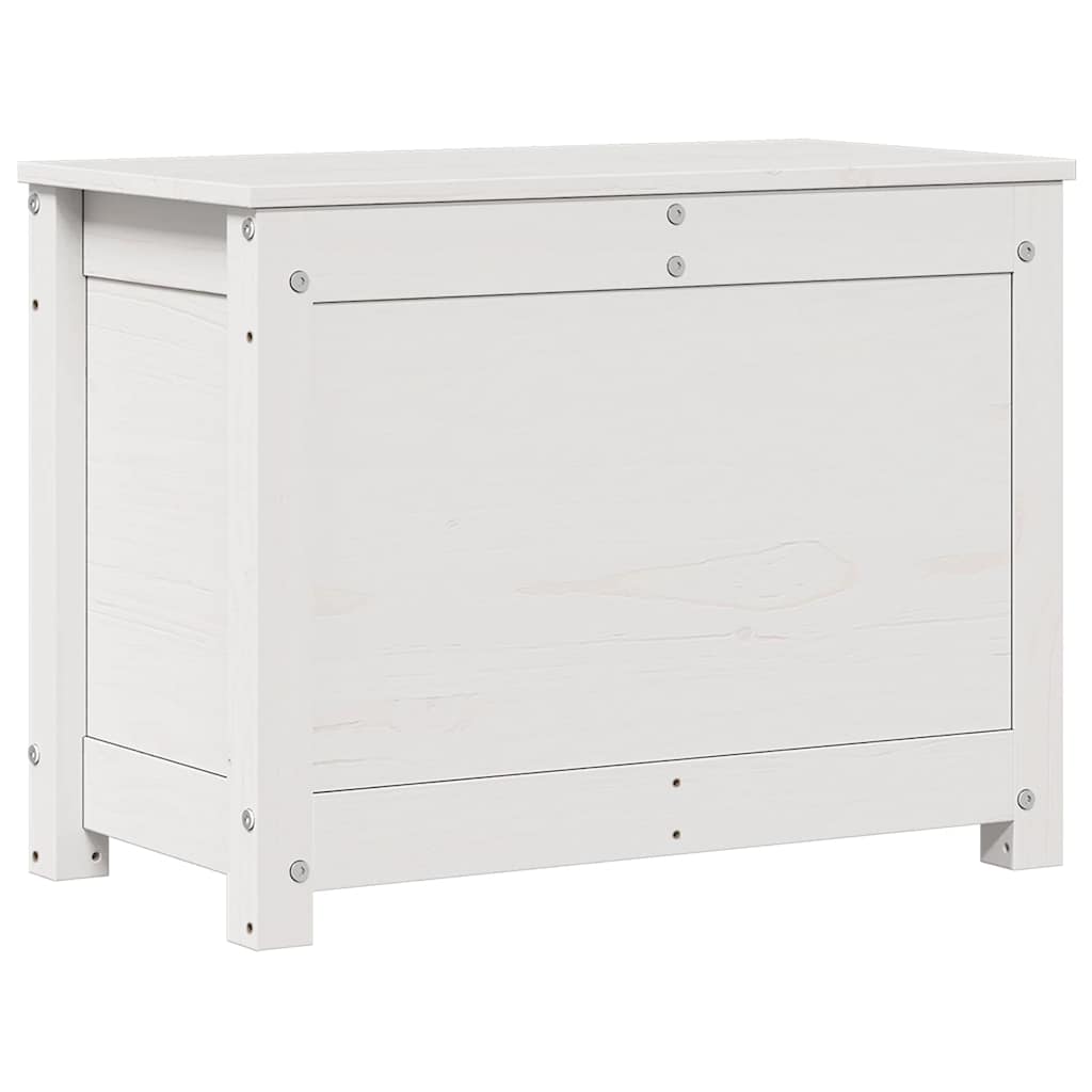 Kutija za pohranu bijela 60x32x45,5 cm od masivne borovine