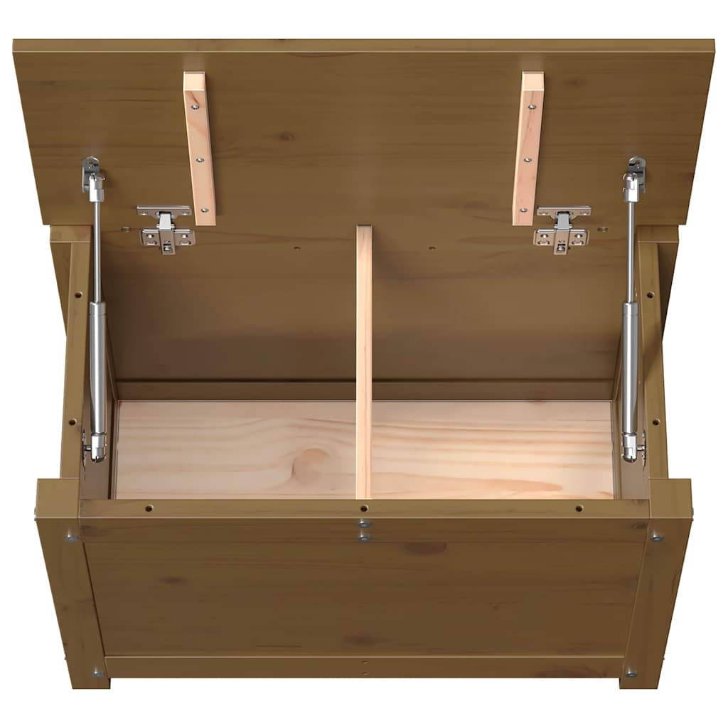 Kutija za pohranu boja meda 60x32x45,5 cm od masivne borovine