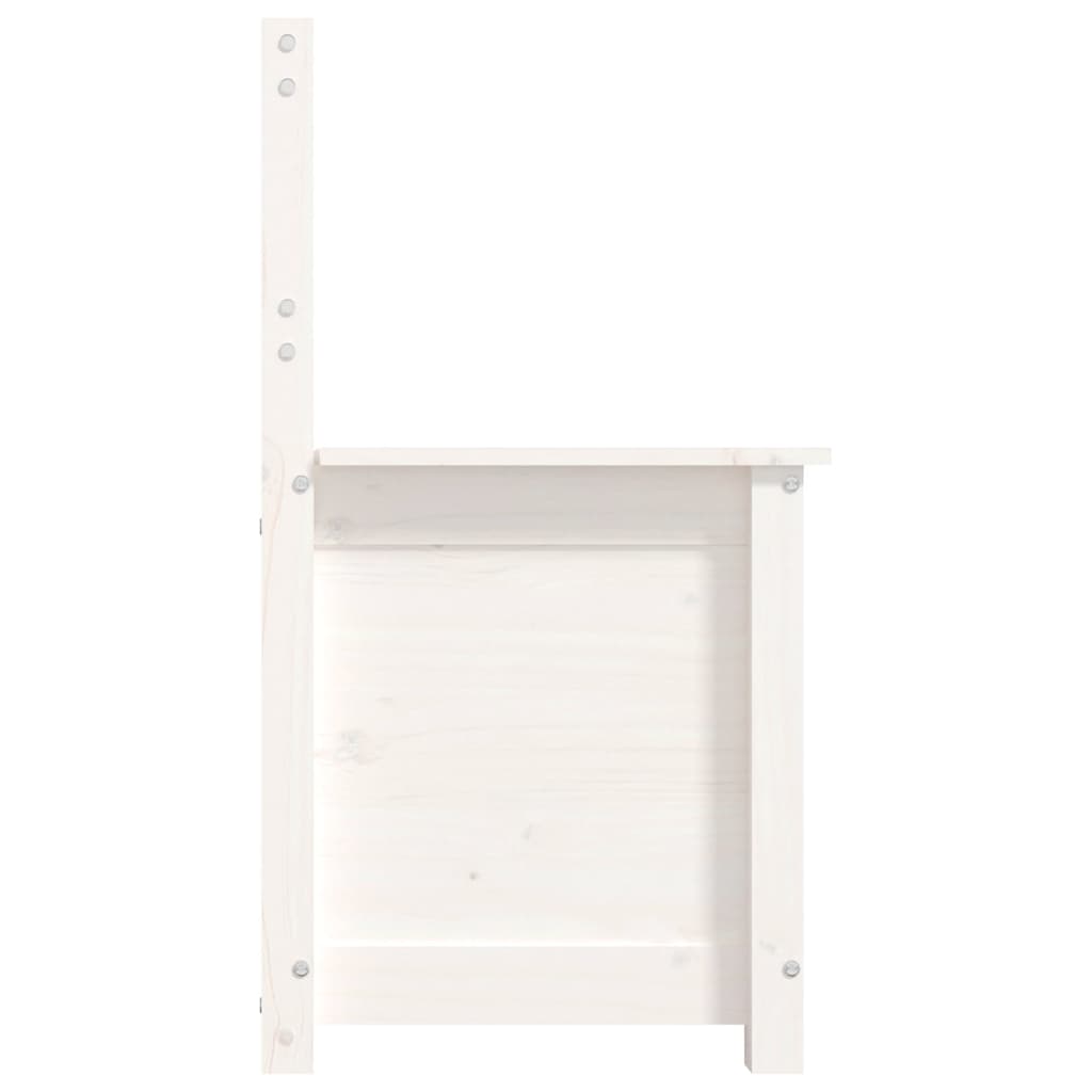 Klupa bijela 80x41x77 cm od masivne borovine