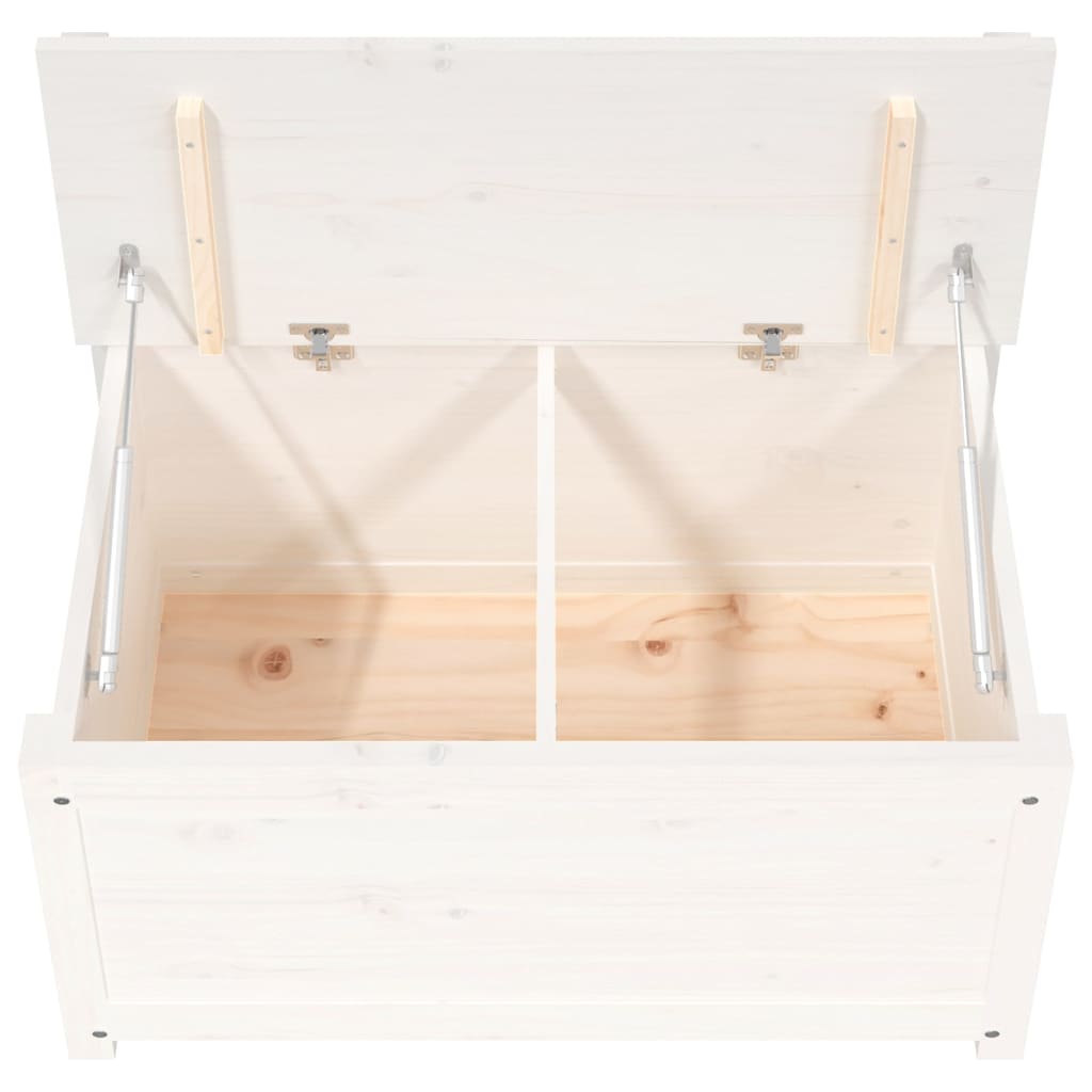 Klupa bijela 80x41x77 cm od masivne borovine