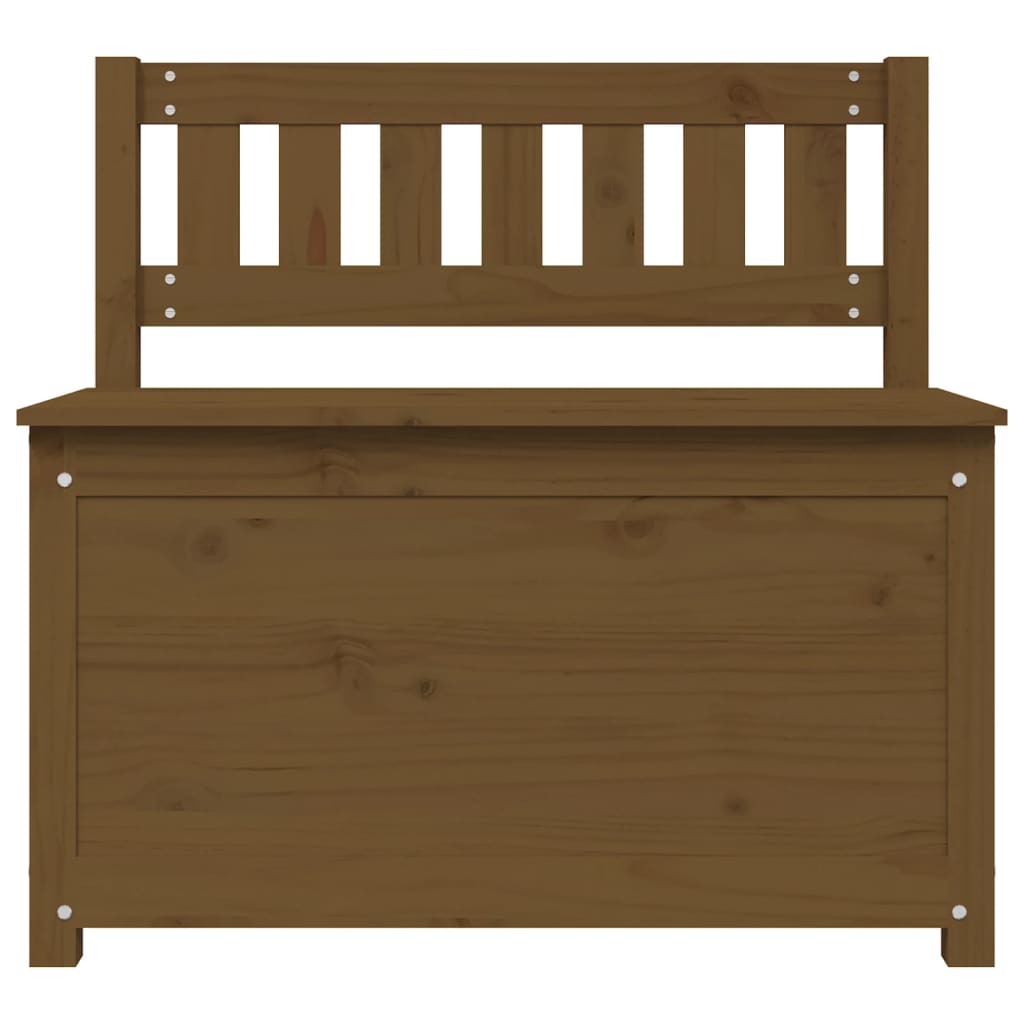 Klupa smeđa boja meda 80x41x77 cm od masivne borovine