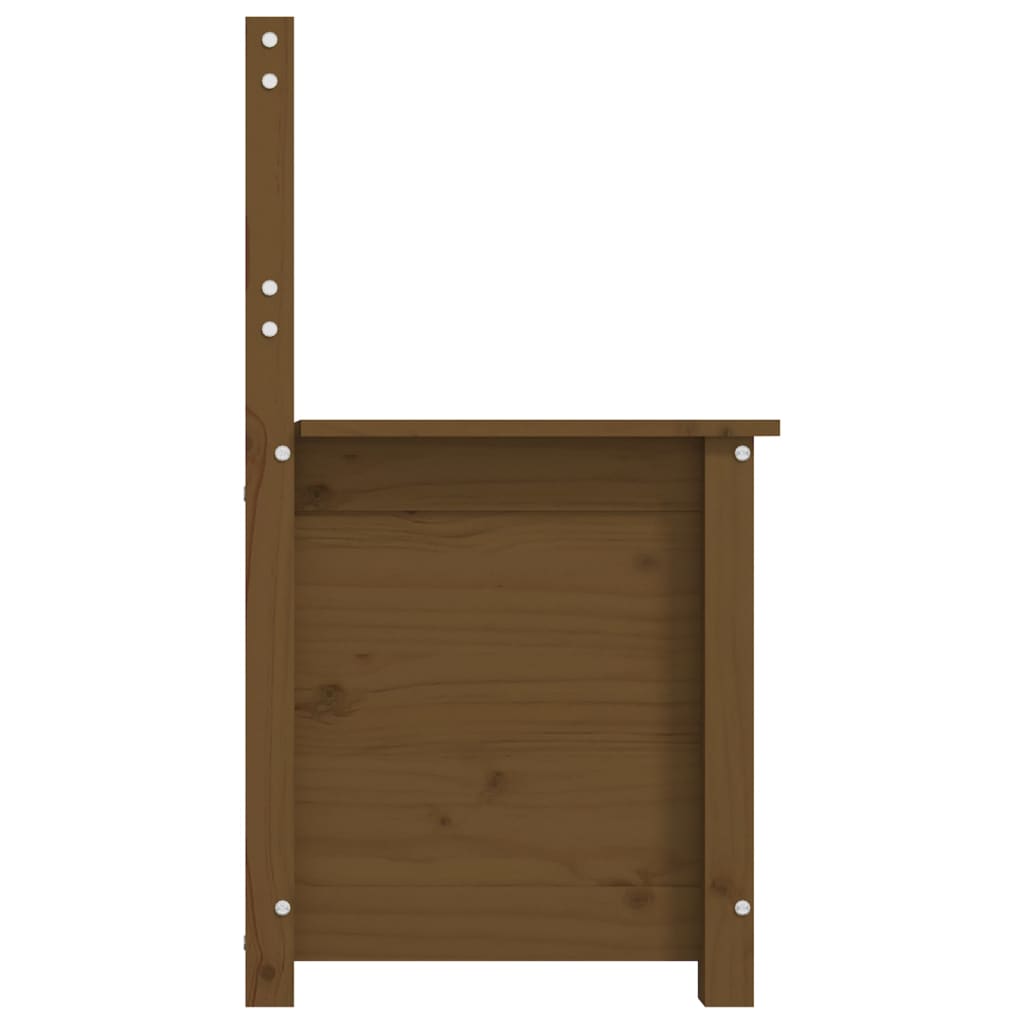 Klupa smeđa boja meda 80x41x77 cm od masivne borovine