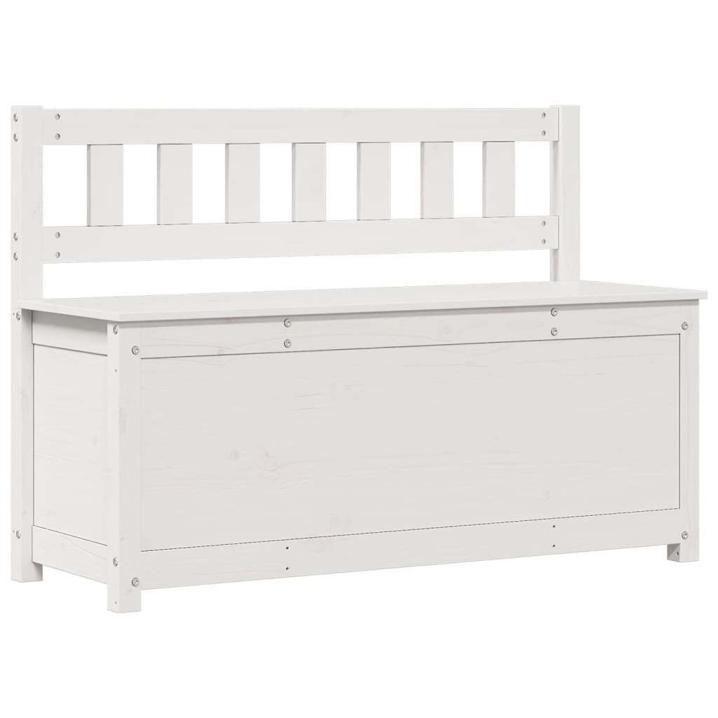 Klupa bijela 110 x 41 x 76,5 cm od masivne borovine