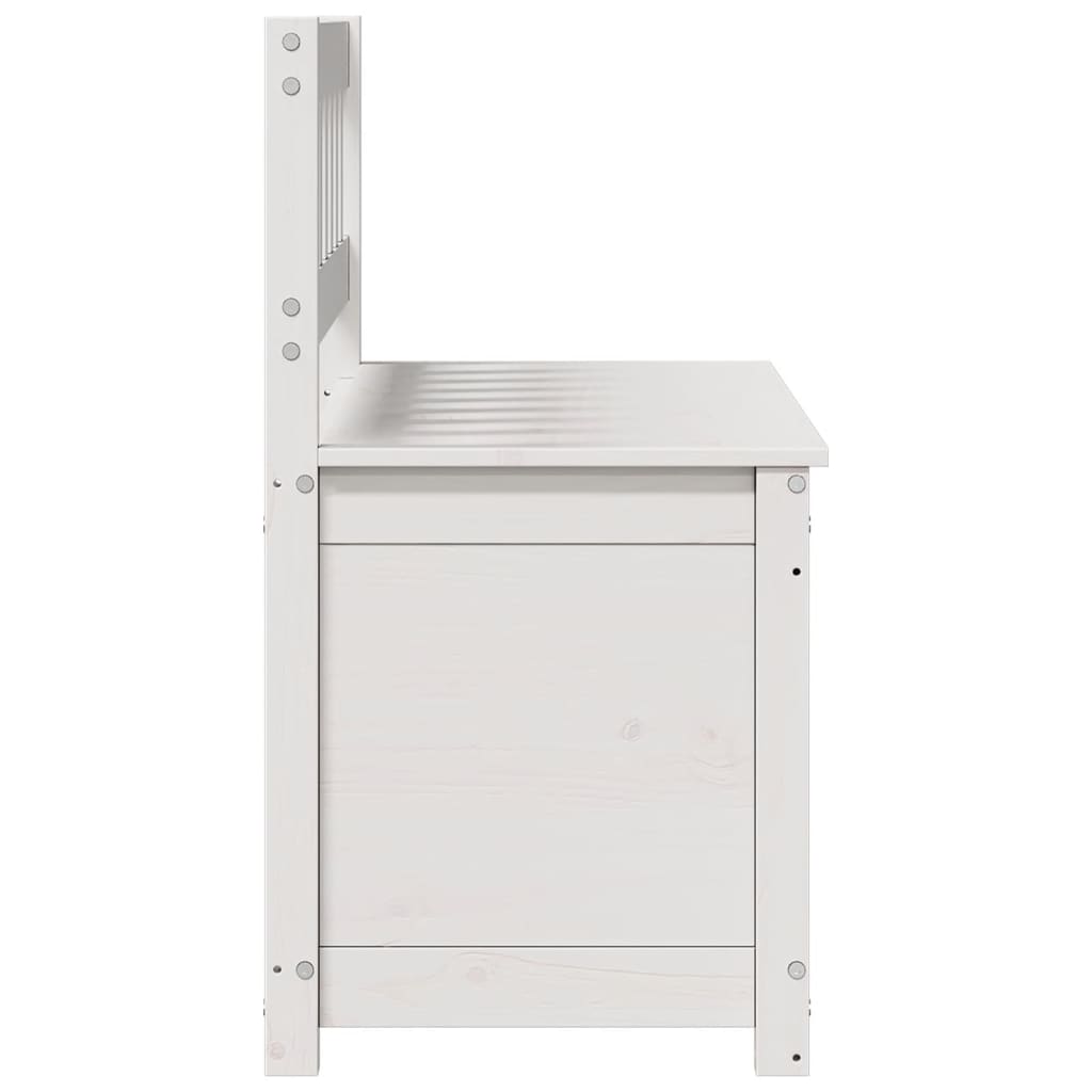Klupa bijela 110 x 41 x 76,5 cm od masivne borovine