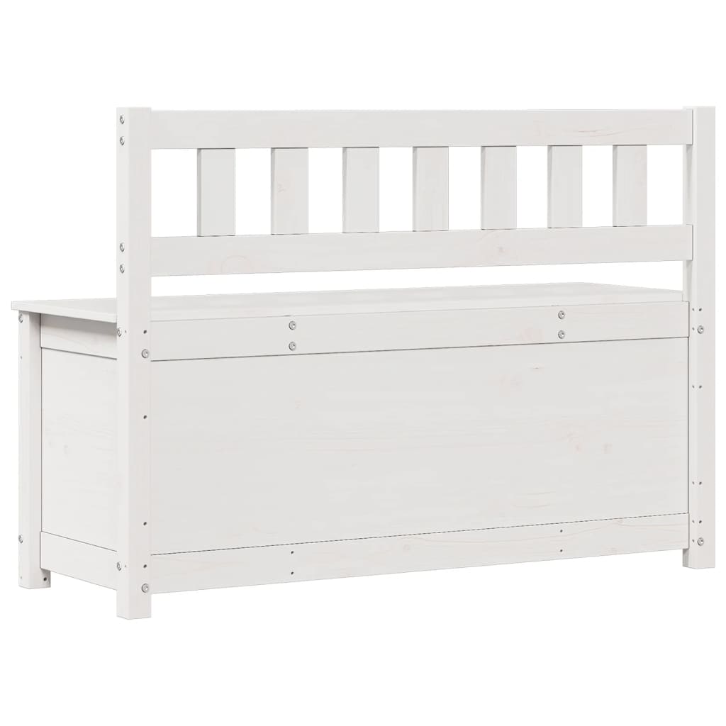 Klupa bijela 110 x 41 x 76,5 cm od masivne borovine