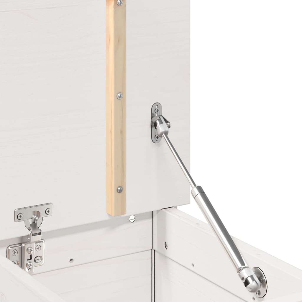 Klupa bijela 110 x 41 x 76,5 cm od masivne borovine