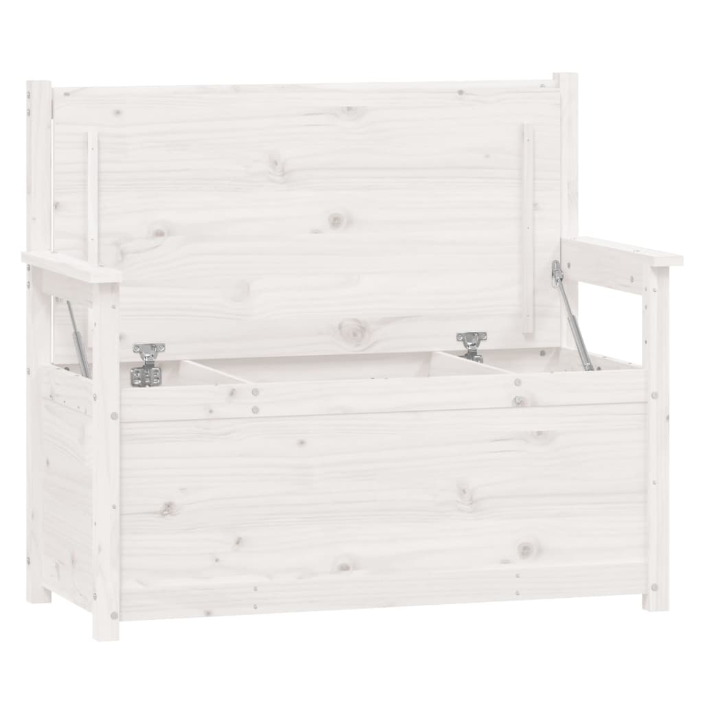 Klupa bijela 112,5 x 51,5 x 96,5 cm od masivne borovine