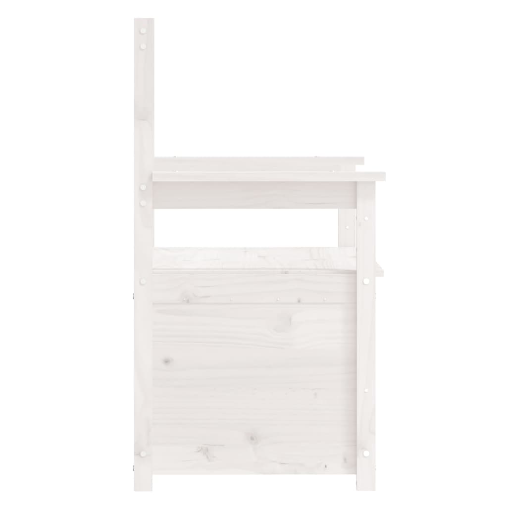 Klupa bijela 112,5 x 51,5 x 96,5 cm od masivne borovine