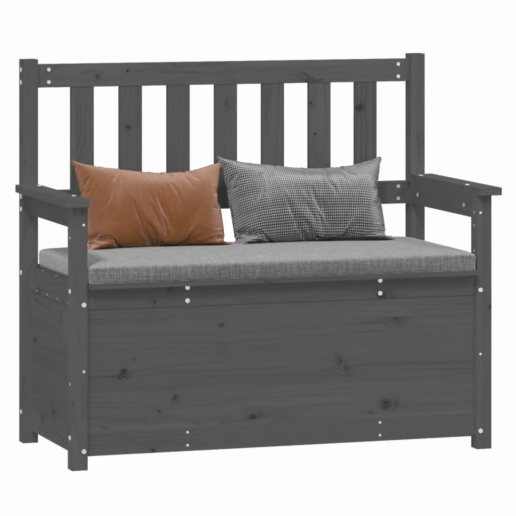 Klupa siva 112,5 x 51,5 x 96,5 cm od masivne borovine