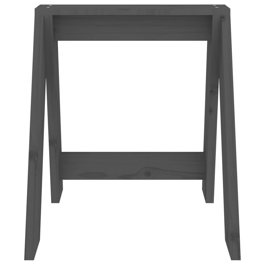 Stolci 2 kom sivi 40x40x45 cm od masivne borovine