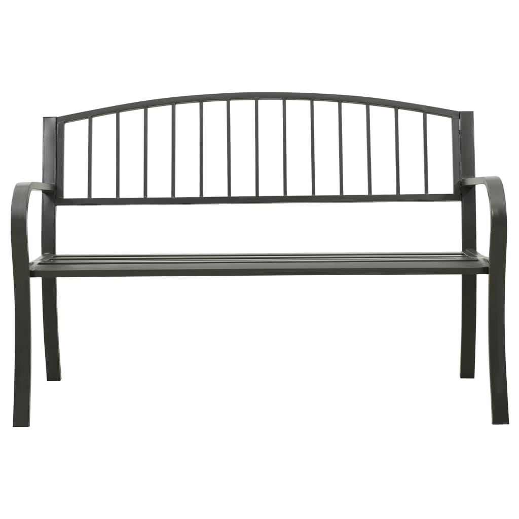 Vrtna klupa siva 120 cm čelična