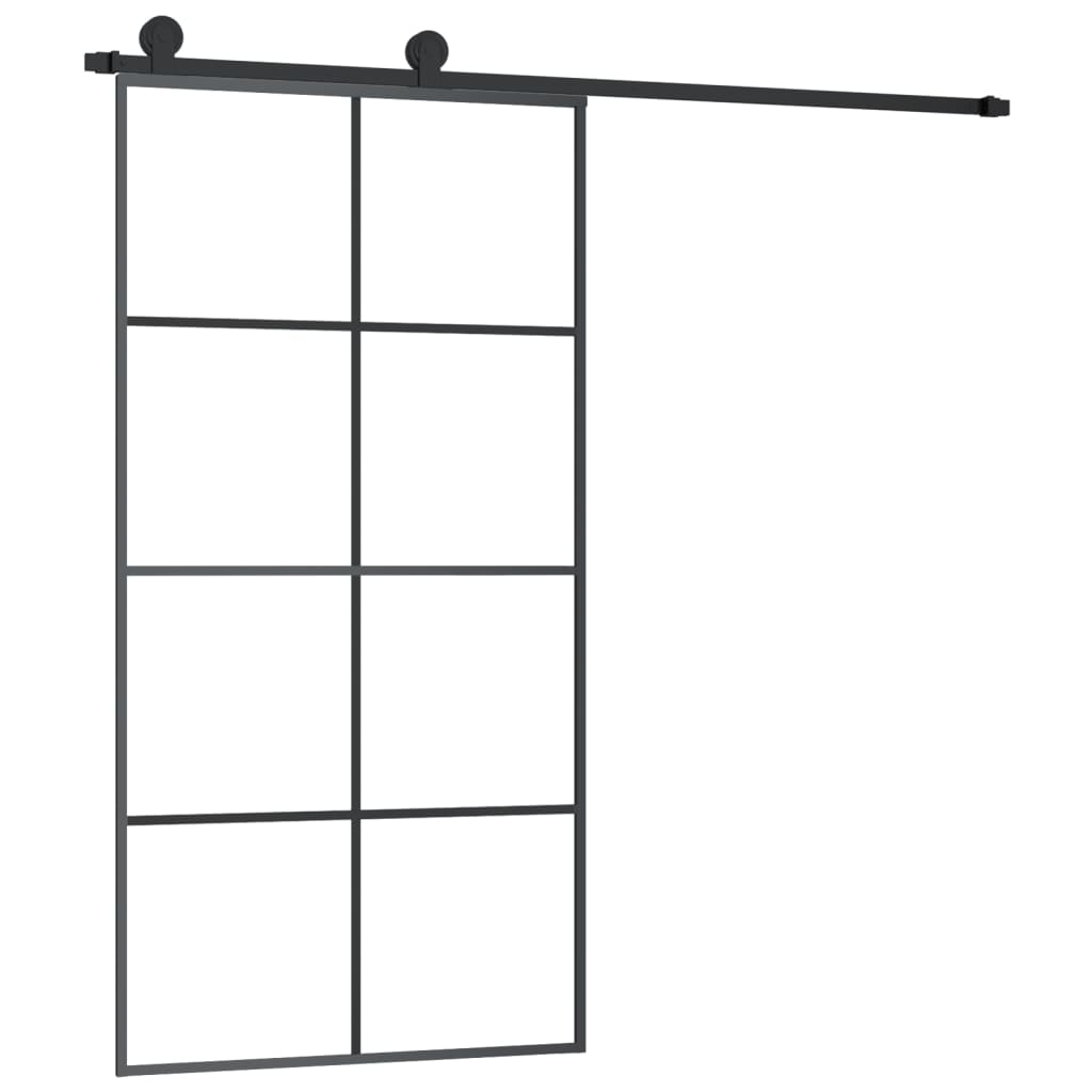 Klizna vrata s priborom 102,5x205 cm od stakla ESG i aluminija