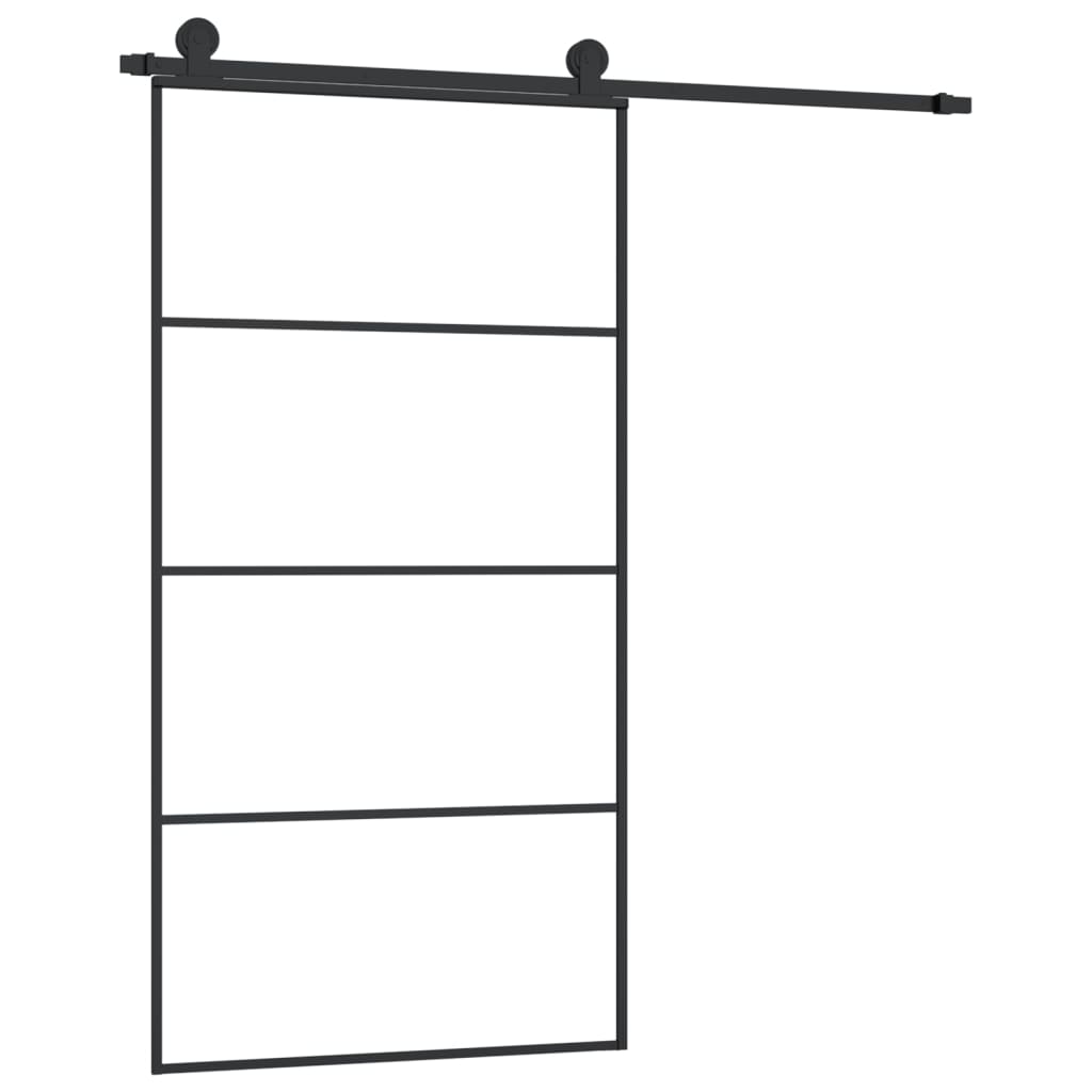 Klizna vrata s priborom 102,5x205 cm od stakla ESG i aluminija