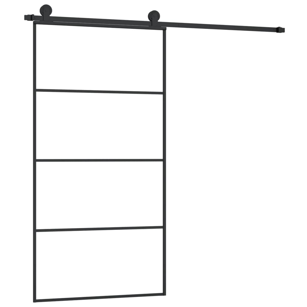 Klizna vrata s priborom 102,5x205 cm od stakla ESG i aluminija