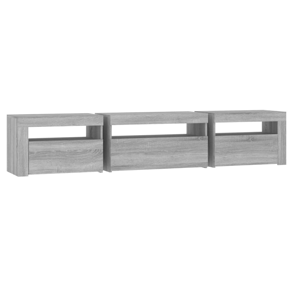 TV ormarić s LED svjetlima boja hrasta sonome 195x35x40 cm