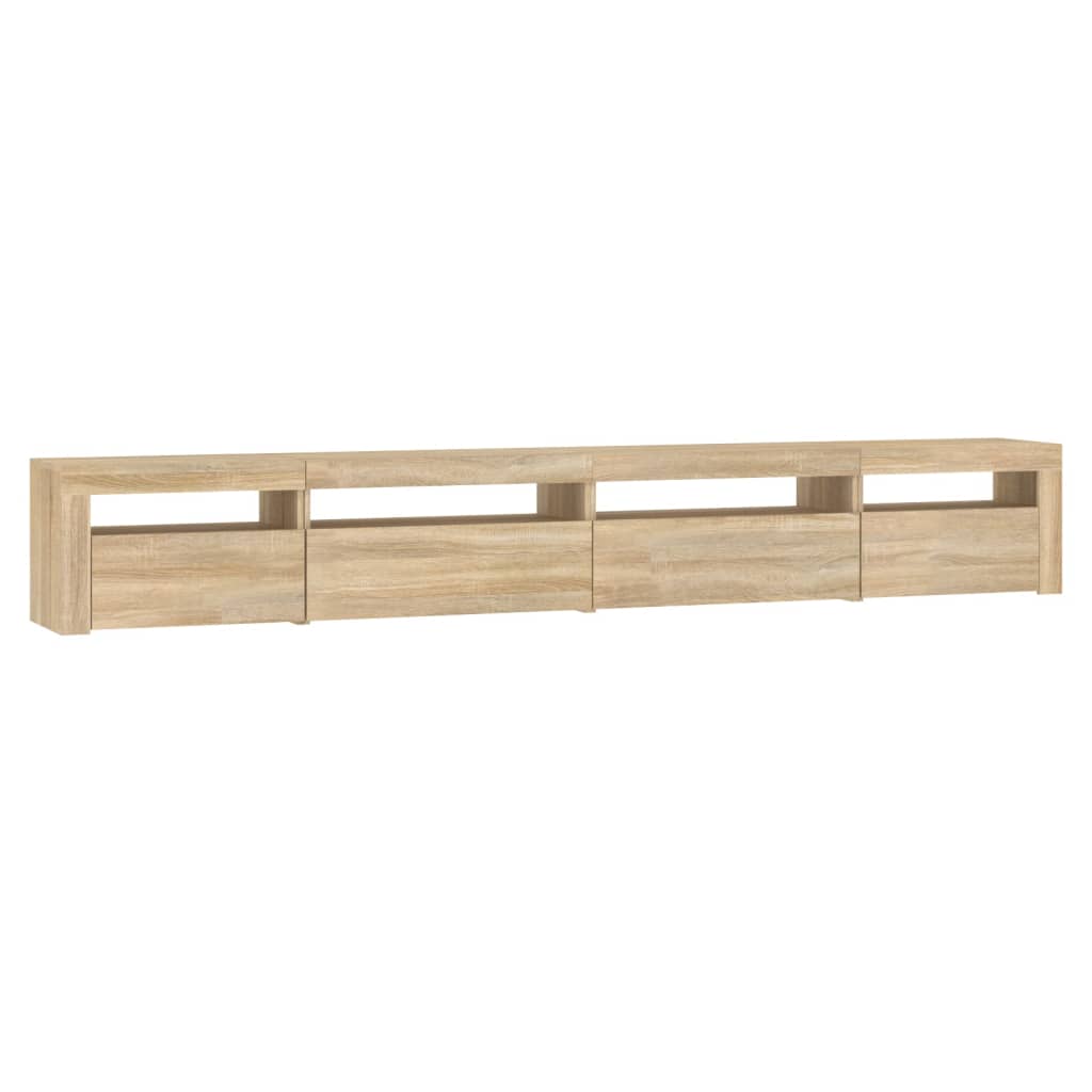 TV ormarić s LED svjetlima boja hrasta sonome 270x35x40 cm