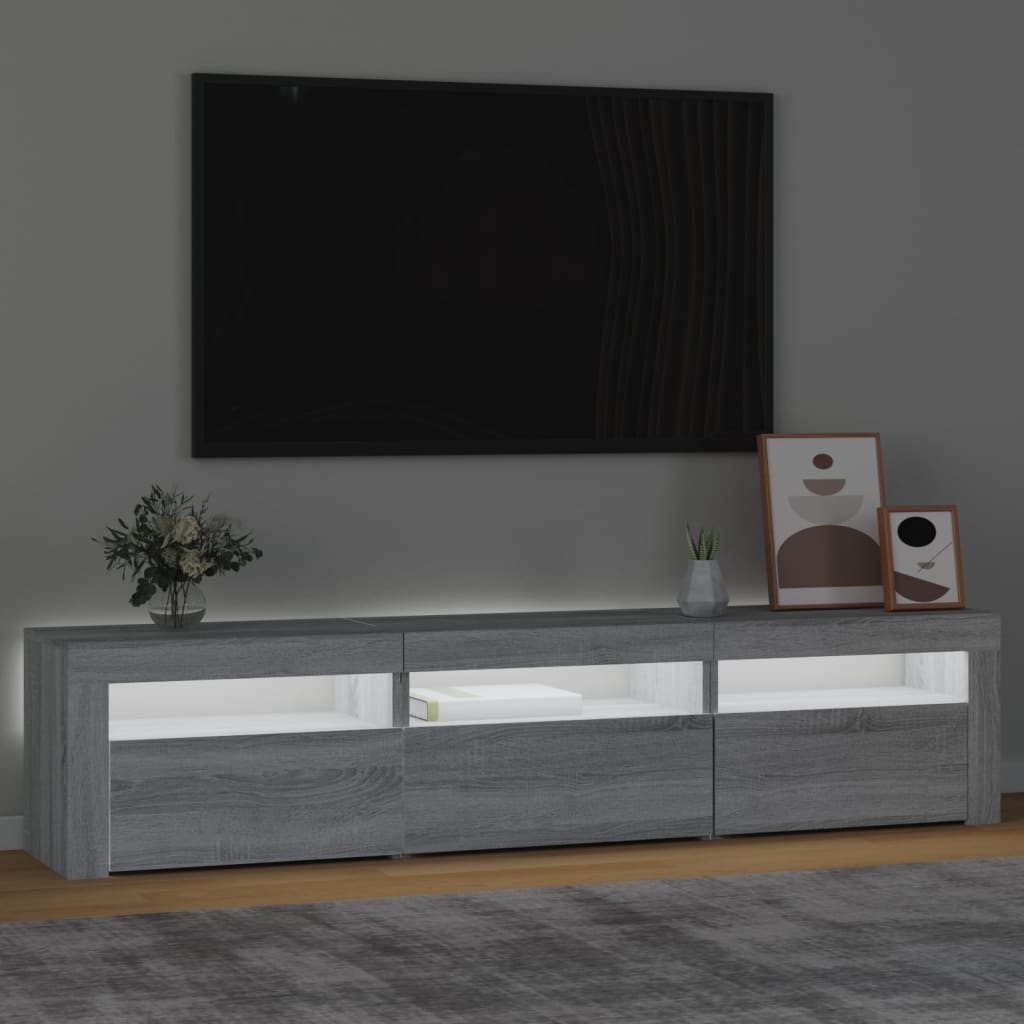 TV ormarić s LED svjetlima boja hrasta sonome 180x35x40 cm
