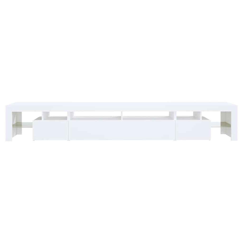 TV ormarić s LED svjetlima bijeli 260 x 36,5 x 40 cm