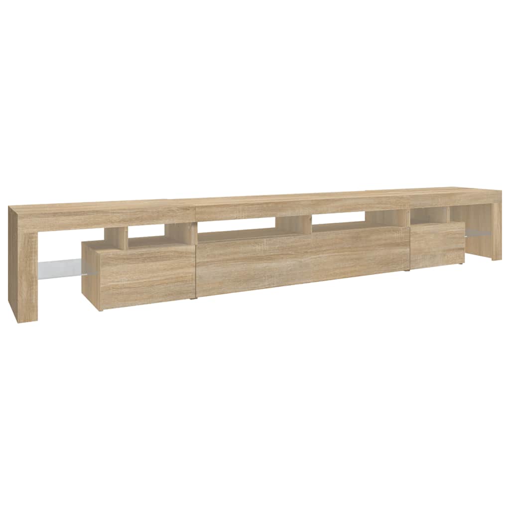 TV ormarić s LED svjetlima boja hrasta sonome 260x36,5x40 cm