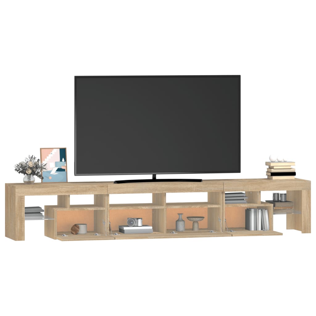 TV ormarić s LED svjetlima boja hrasta sonome 230x36,5x40 cm