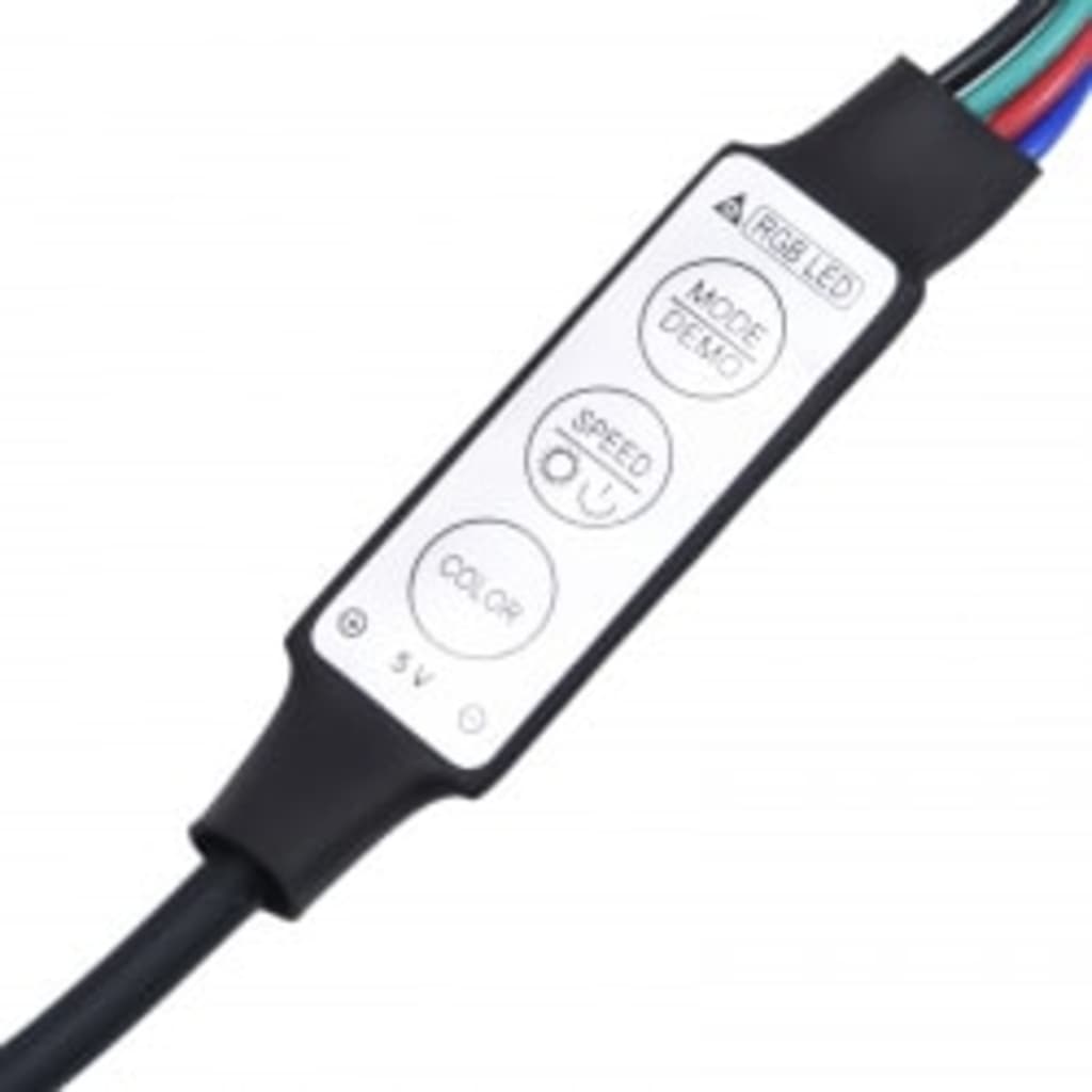 TV ormarić s LED svjetlima bijeli 215x36,5x40 cm