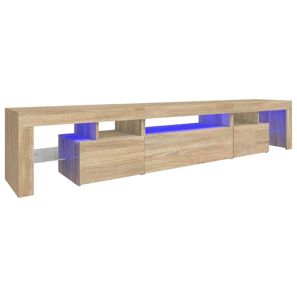 TV ormarić s LED svjetlima boja hrasta sonome 215x36,5x40 cm