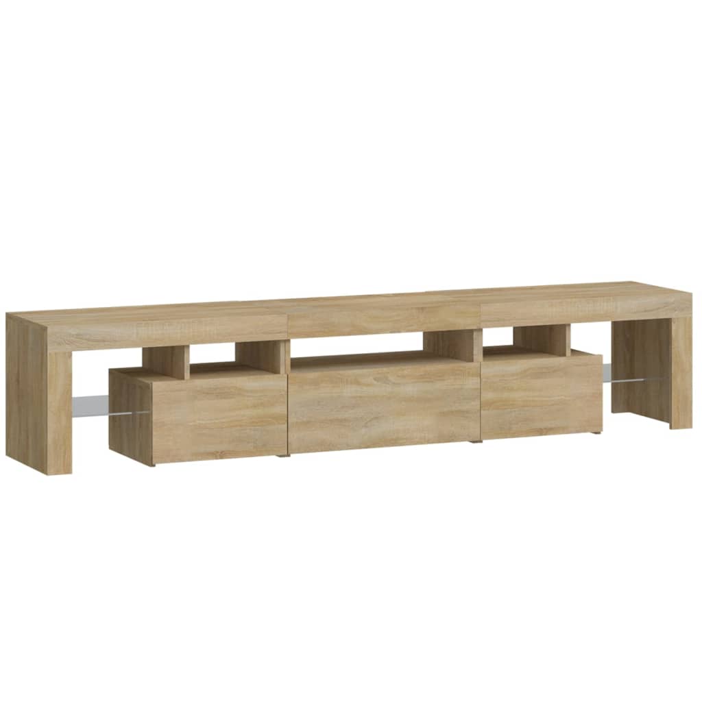 TV ormarić s LED svjetlima boja hrasta sonome 200x36,5x40 cm
