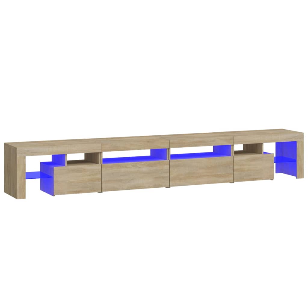 TV ormarić s LED svjetlima boja hrasta sonome 260x36,5x40 cm
