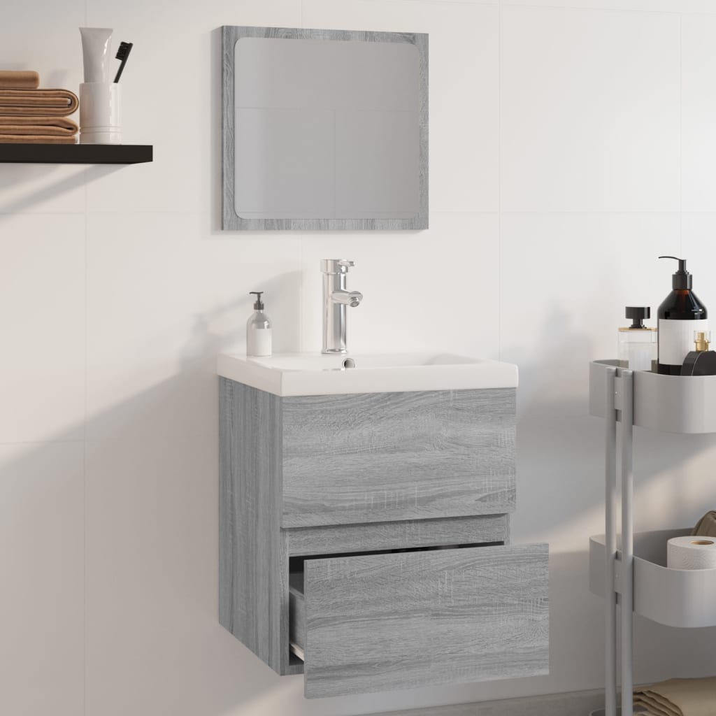 Set kupaonskog namještaja boja hrasta sonome konstruirano drvo
