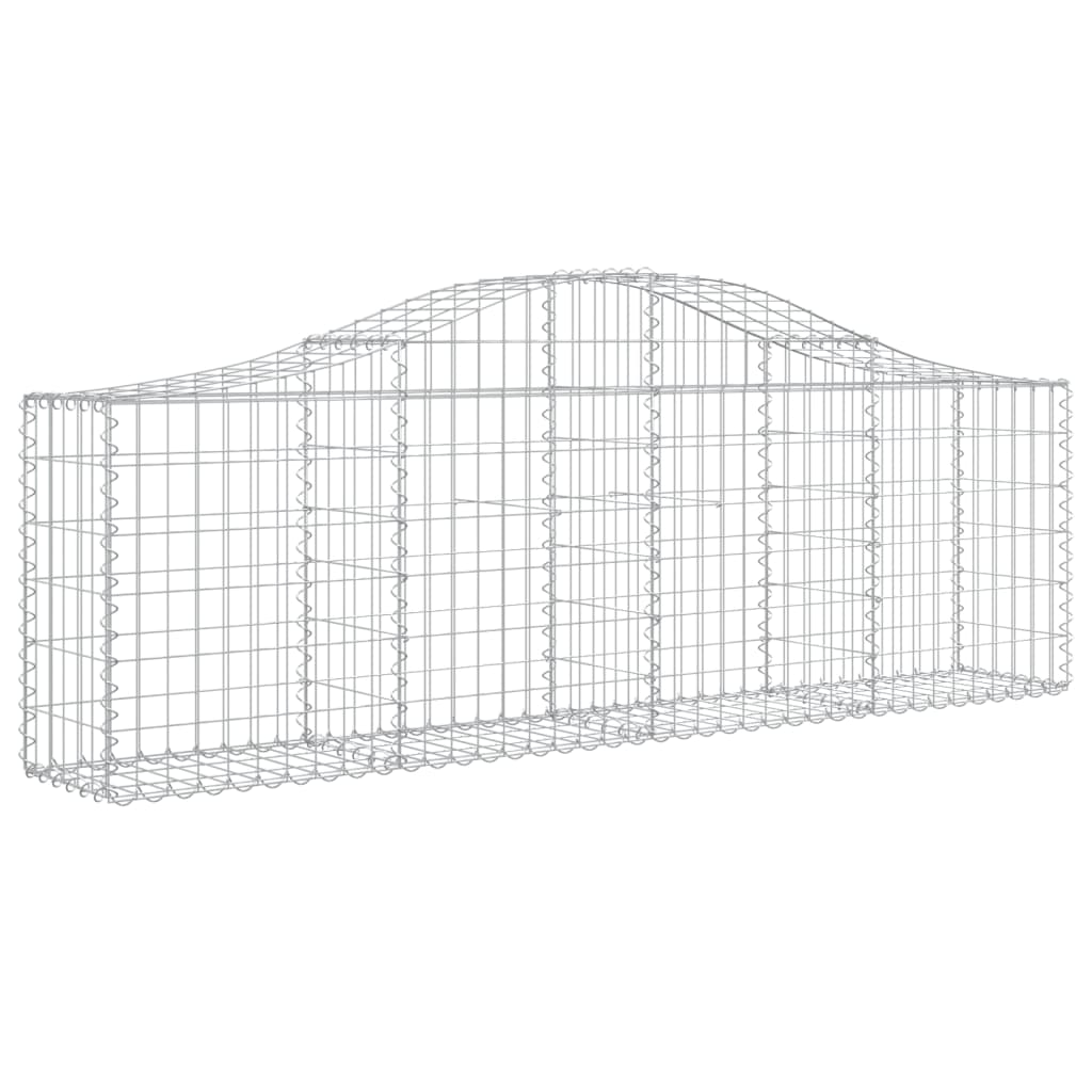 Gabionska košara s lukom 200 x 30 x 60/80 cm pocinčano željezo