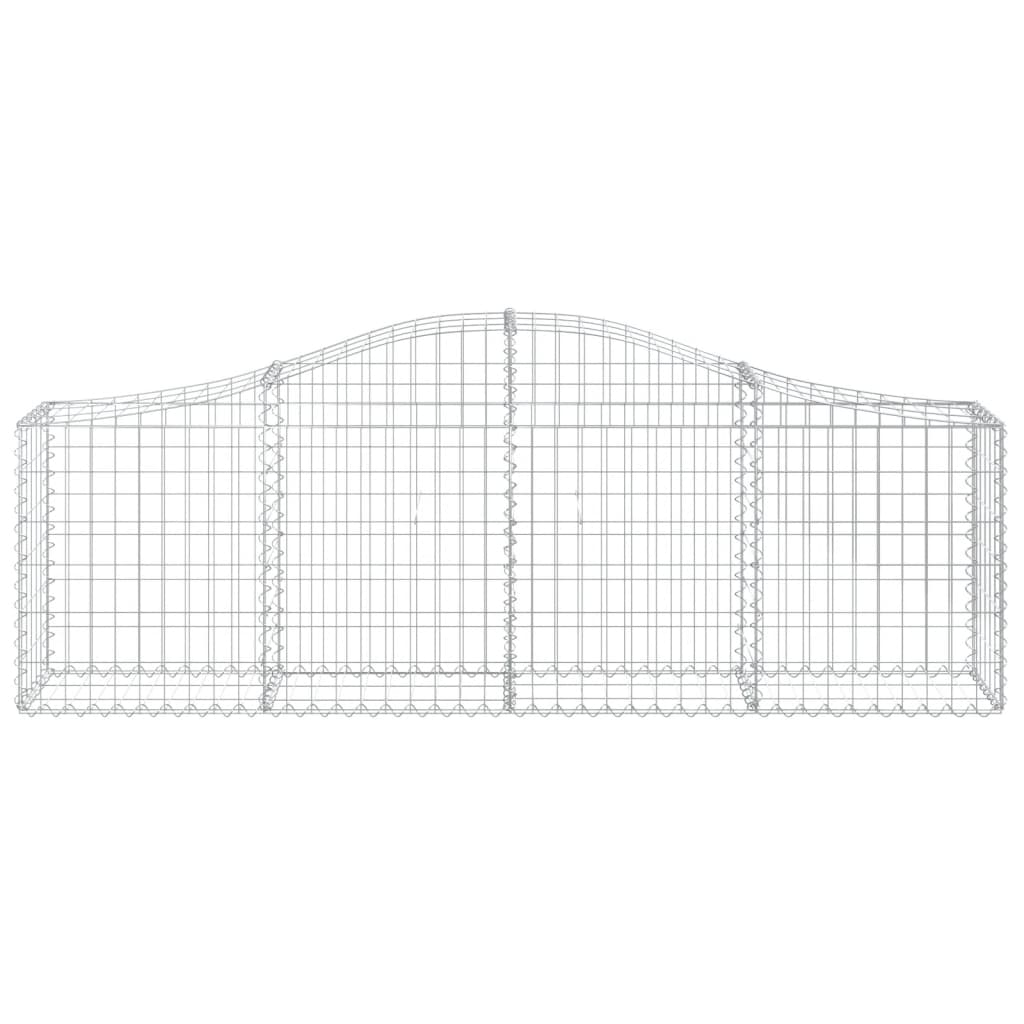 Gabionska košara s lukom 200 x 30 x 60/80 cm pocinčano željezo